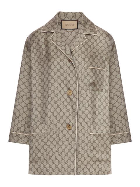 GUCCI Gucci Women Gg Supreme Silk Shirt