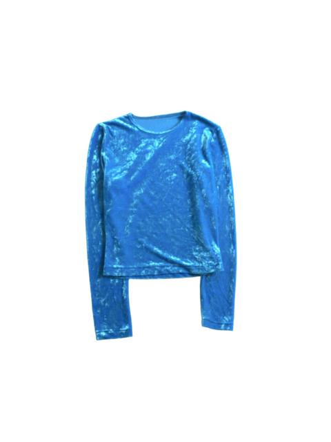 Other Designers Blue Velvet Top