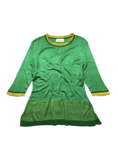 Other Designers Green And Yellow Yves Saint Laurent Rayon blend dress glam Size S