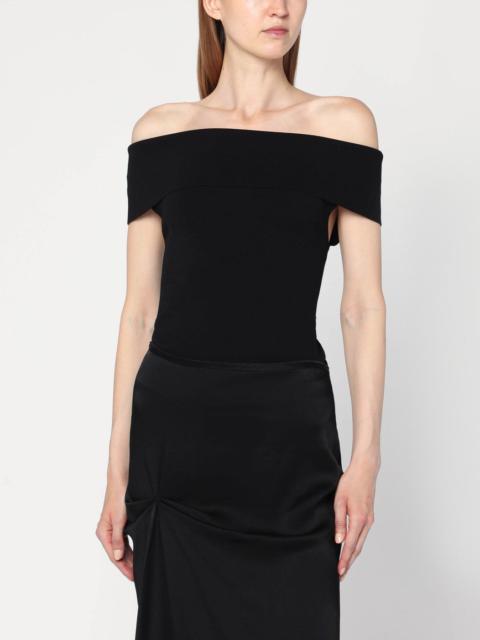 ANINE BING Black viscose-blend top