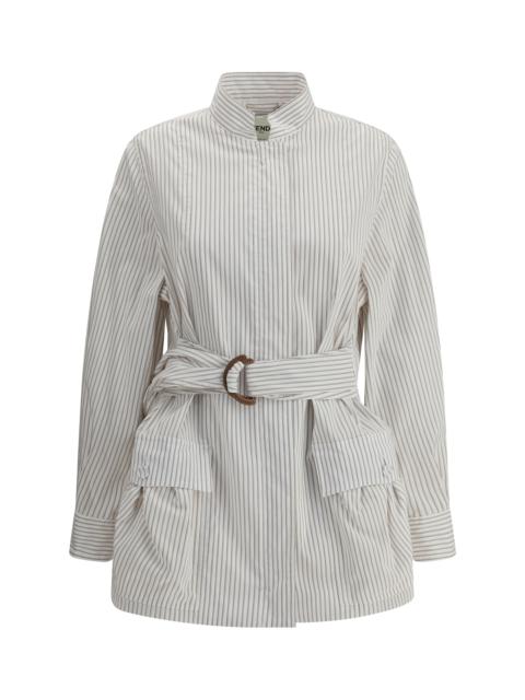 ジャケット FENDI Ivory Denim Parka Fendi Ivory Denim Parka - ShopStyle