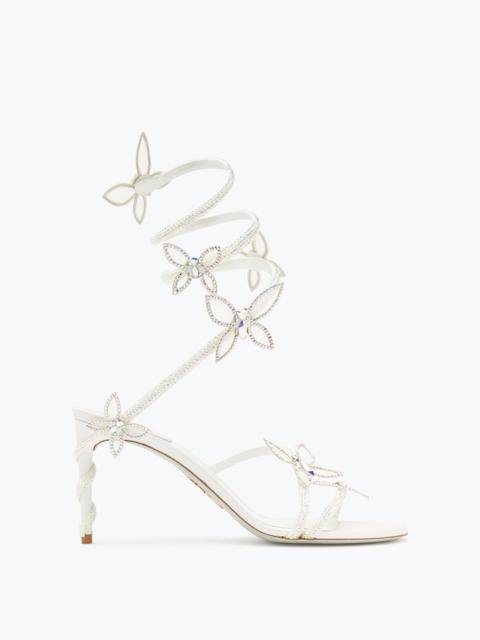RENE CAOVILLA Margot Crystal White Sandal 80