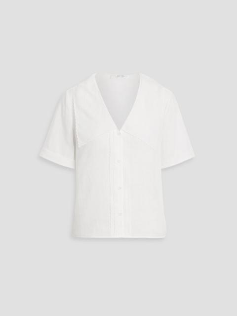 FRAME The Scallop Sailor ramie blouse