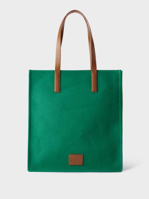 Paul Smith Green Cotton Concertina Tote Bag
