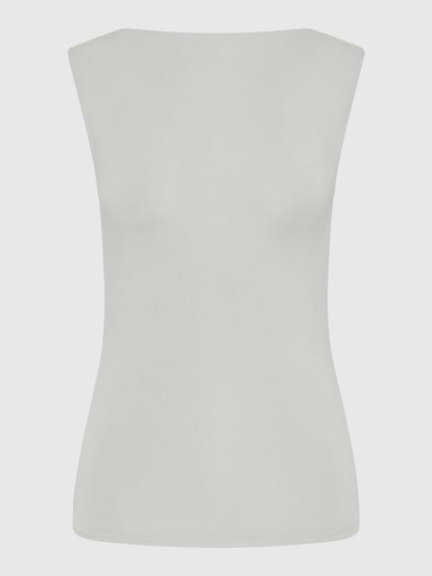 ST. AGNI Cupro Jersey Top - Silver