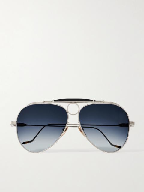 JACQUES MARIE MAGE Duke 2 Silver-tone Aviator-style Sunglasses