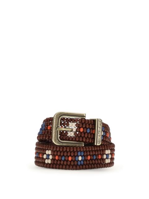 Etro Etro Women Beaded Belt With Floral Motif