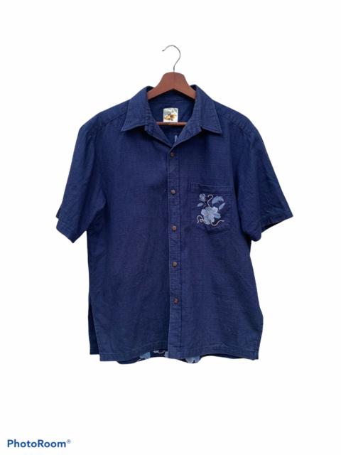 Other Designers Vintage - Vintage Okinawa Floral Motive Button Shirt
