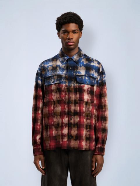 Palm Angels Curved Logo Check Shirt