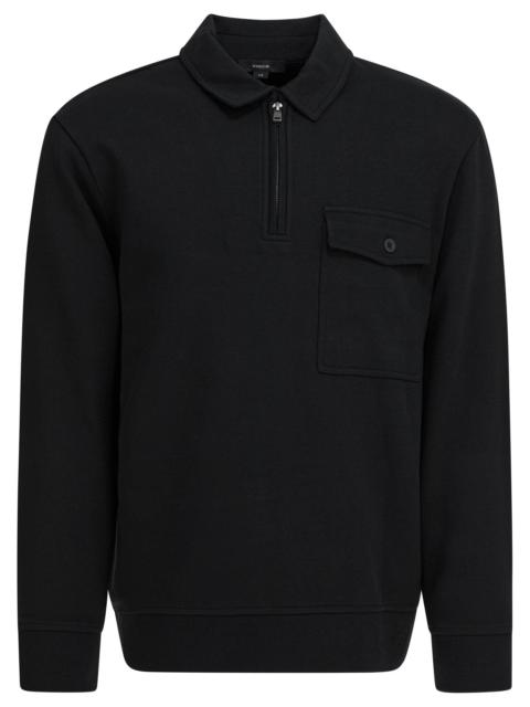 Vince Vince Cotton Blend Zippered Polo Shirt