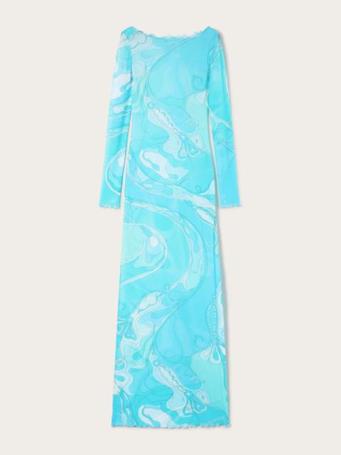 PUCCI ORCHIDEE PRINT TULLE DRESS