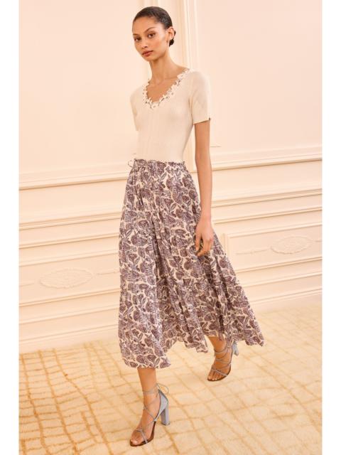ULLA JOHNSON Nessa Cotton Midi Skirt