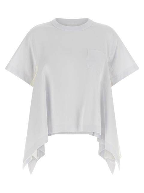 sacai Sacai Women Denim Insert T-Shirt