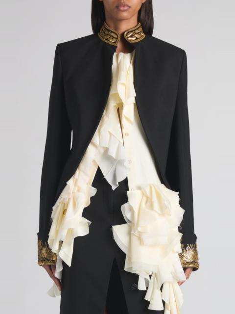 Alexander McQueen McQueen Embellished Cutaway Jacket in Black at Nordstrom