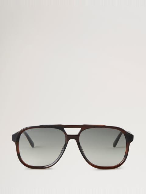Mulberry Raffy Sunglasses
Striped Tortoiseshell Bio Acetate