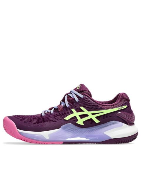 Asics (WMNS) ASICS Gel-Resolution 9 Padel 'Deep Mauve Lime Green' 1042A245-500