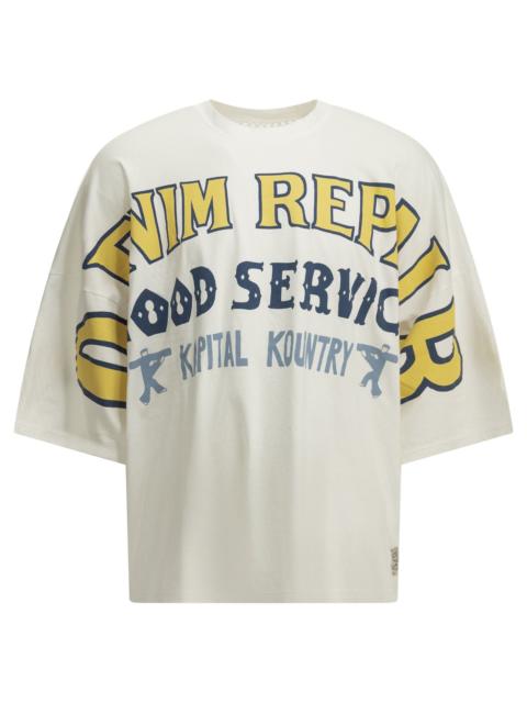 Kapital Kapital Huge T Denim Repair Crew Neck T-shirt White
