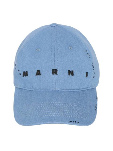 Marni Marni Logo-Embroidered Denim Baseball Cap