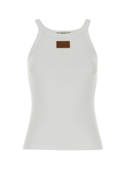 FENDI Fendi Women White Stretch Cotton Tank Top