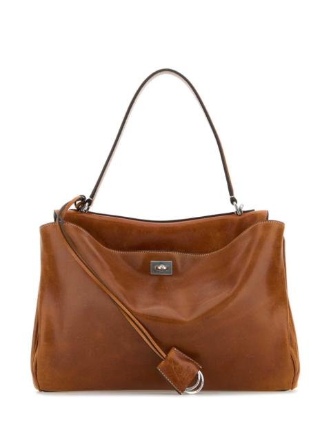 BALENCIAGA Balenciaga Women Caramel Leather Medium Rodeo Handbag