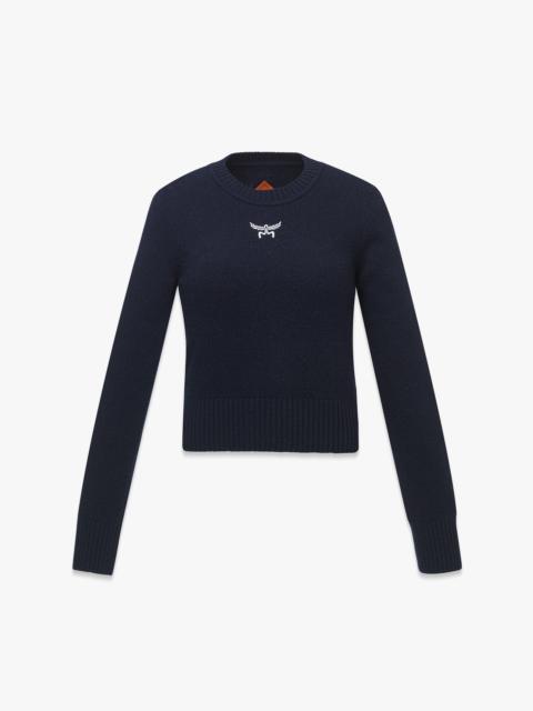 MCM Laurel Cropped Sweater in Wool and Recycled Cashmere
