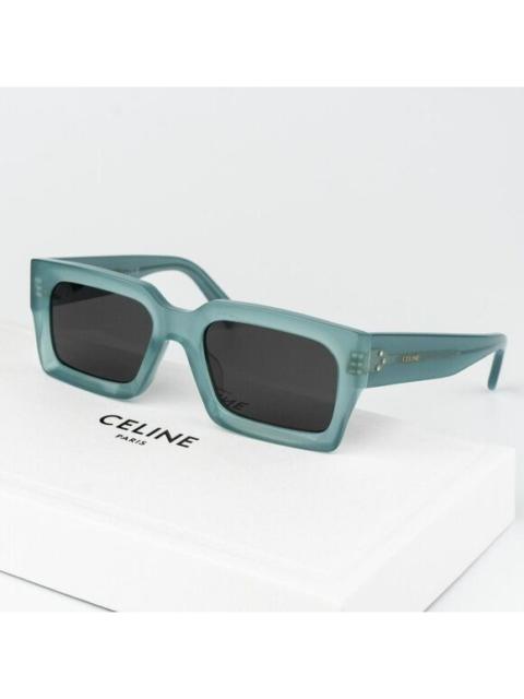 CELINE Celine  3 DOTS Men Sunglasses Light Green Grey Square CL40280U 93A BRAND NEW