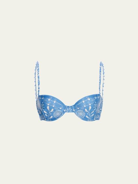 Agua by Agua Bendita Magdalena Floritura Bikini Top
