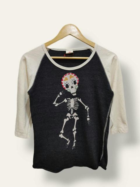 Other Designers Japanese Brand - Spinbox Skeleton Embroidery 3 Quater Tee