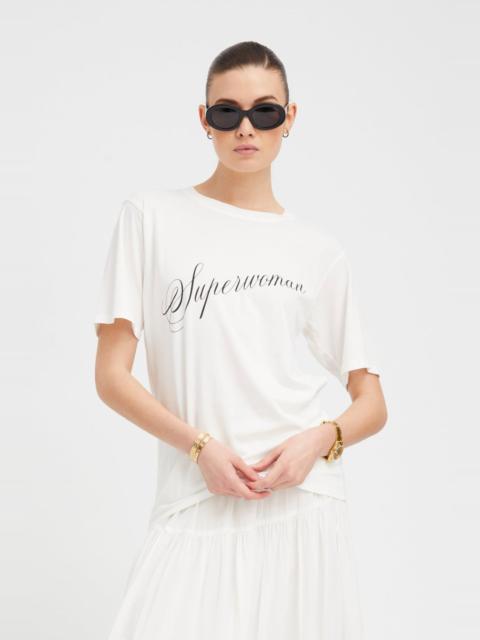 SPRWMN WHITE CLASSIC SUPERWOMAN TEE