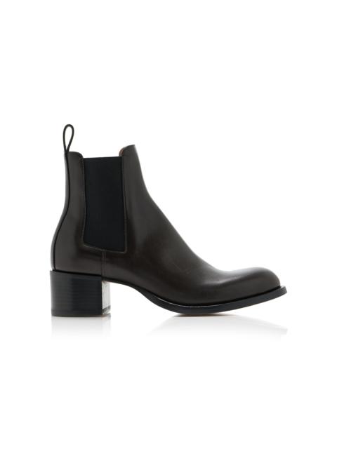 The Row Nobilis Leather Chelsea Boots brown