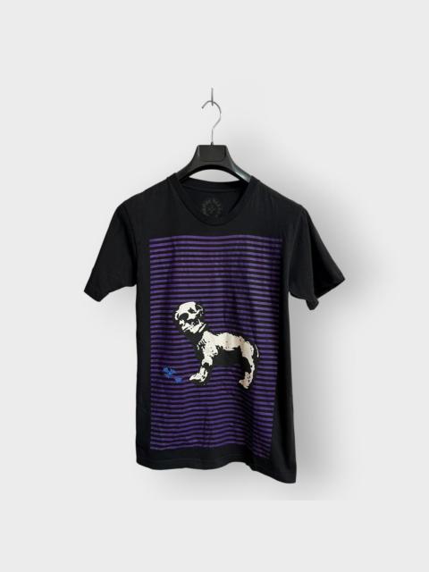 Chrome Hearts STEAL! 2010s Chrome Hearts Foti Dog Blue Cross Logo Tee (M)