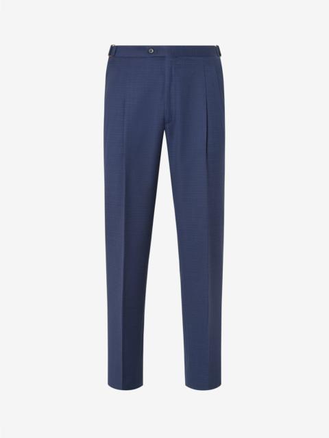 CORNELIANI Blue 2-pleat pure 120´s wool trousers