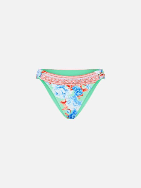 CAMILLA REGULAR BIKINI BOTTOM WITH RUCHED KNOT SIDES