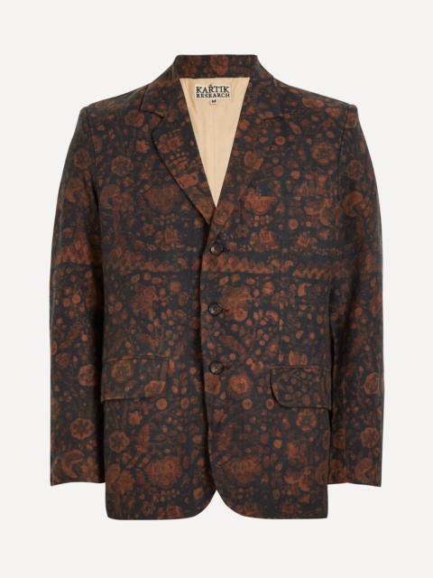 KARTIK RESEARCH Block-Print Wool Blazer