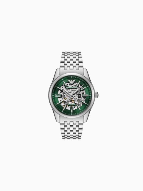 EMPORIO ARMANI AUTOMATIC STAINLESS STEEL WATCH