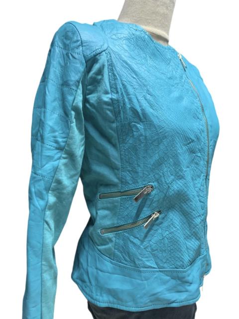 Other Designers Vintage - IMPERIAL TURQUOISE PLEATHER JACKET