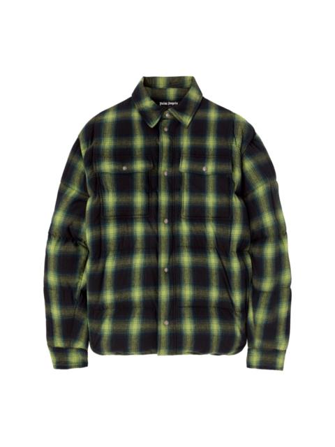 Palm Angels check-pattern padded shirt jacket