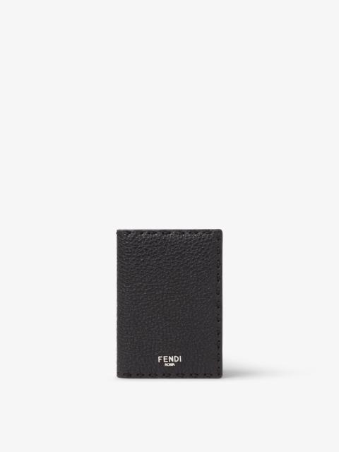FENDI Card Holder Selleria Black and yellow Selleria card holder with 104 hand-sewn stitches