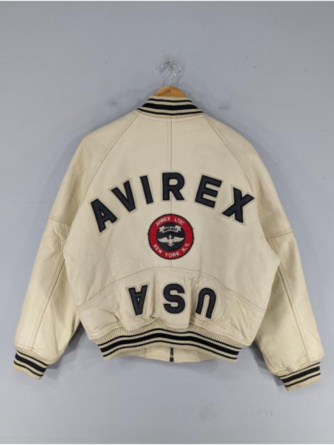 🔥RARE🔥Vintage Avirex USA Varsity Leather Jacket