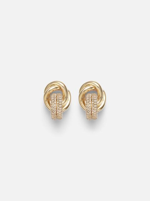 STONE AND STRAND 14kt gold earrings with diamonds