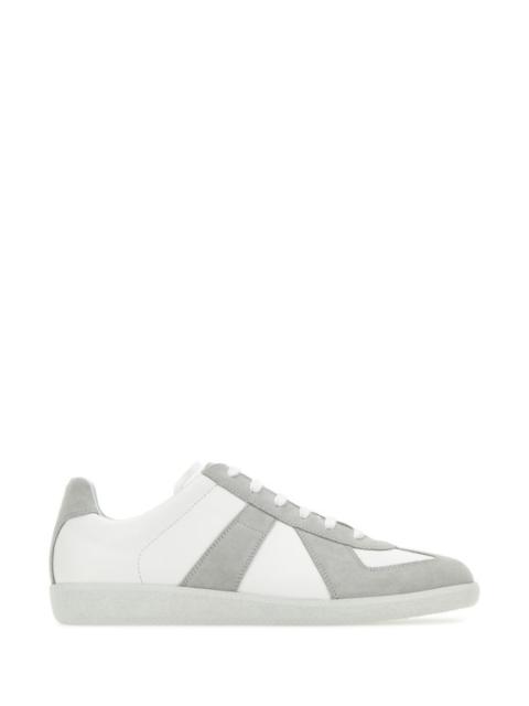 MAISON MARGIELA MAN Two-Tone Leather And Suede Replica Sneakers
