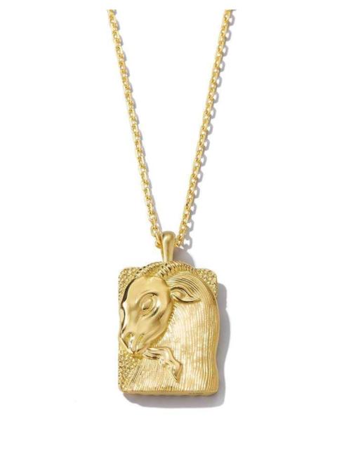 DAVID WEBB Diamond Capricorn Zodiac Pendant Necklace