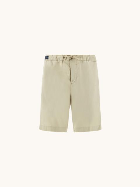 Paul & Shark GARMENT‑DYED X‑SOFT LYOCELL BERMUDA SHORTS WITH DRAWSTRING
