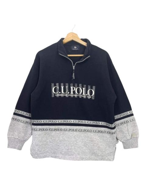 Other Designers Vintage - 90s Cambridge Univ Polo Club Halfzip Sweatshirt Size M