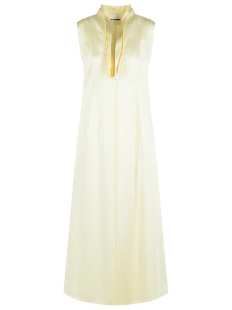 Jil Sander Jil Sander Ivory Acetate Viscose Dress Women