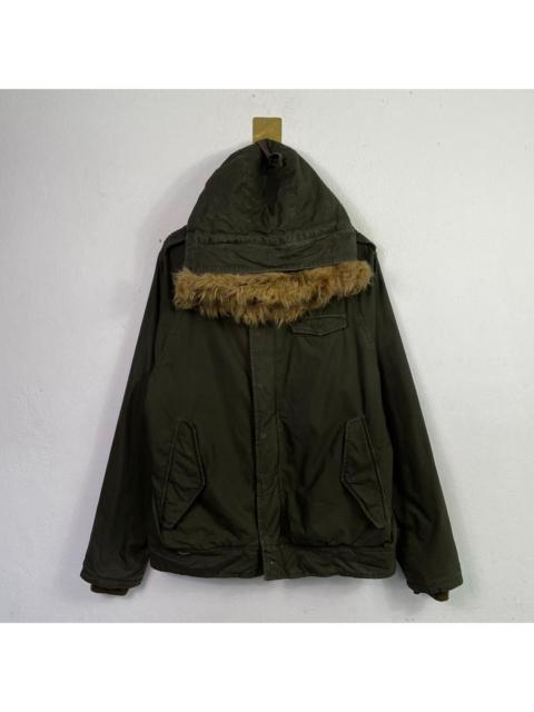 Other Designers John Bull Faux Fur Hooded Military Jacket