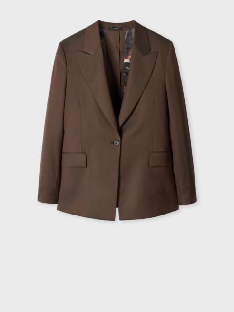 Paul Smith Women's Brown Tonic Wool Blazer with Button Back