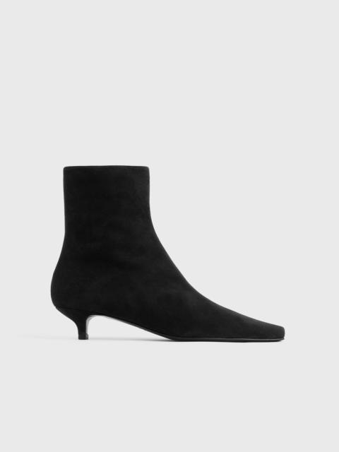 TOTEME Slim suede ankle boots black