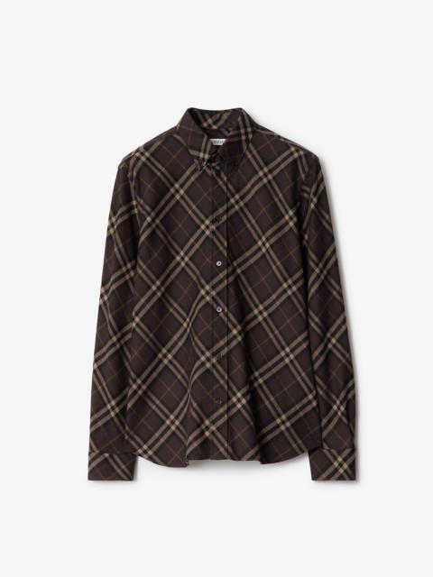 Burberry Relaxed Fit Check Cotton Flannel Shirt