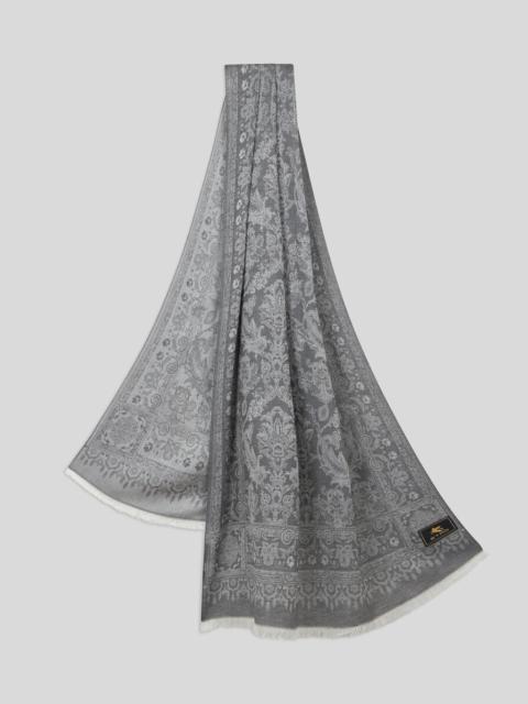 Etro WOOL, COTTON AND SILK SCARF